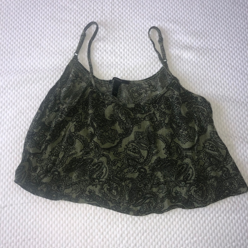 Paisley Flowy Crop Top